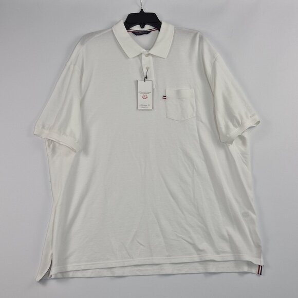 Roundtree Yorke Heritage Collection Polo Shirt White short Sleeve Size XXL 58 - Picture 1 of 11